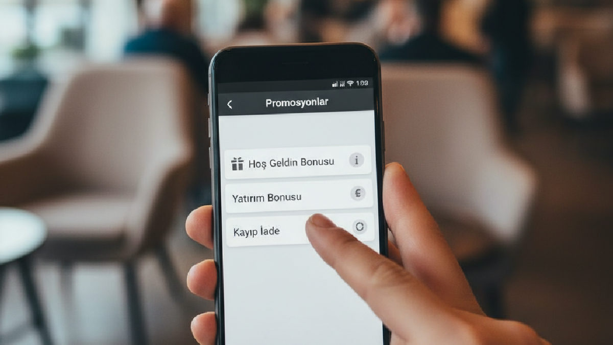 Hitpot mobil uygulamasından bonus fırsatlarını inceleyen kullanıcı deneyimi.